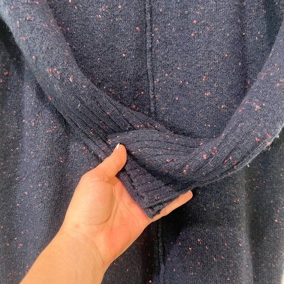 Liz Claiborne Navy Speckled Donegal Cowl Neck
Sweater Dress Size Large - Picture 6 of 8